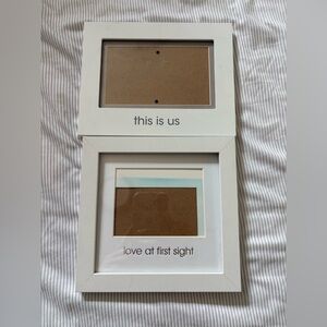 White Double Picture Frame with Quotes